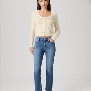 PAIGE Cindy Classic Indigo Jeans, raw hem!